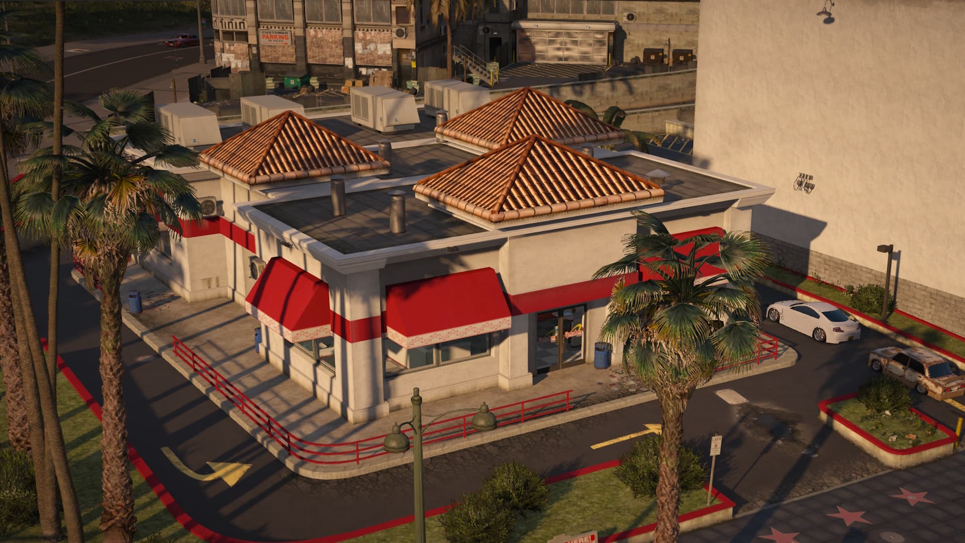 Players gathered at a restaurant in Los Santos