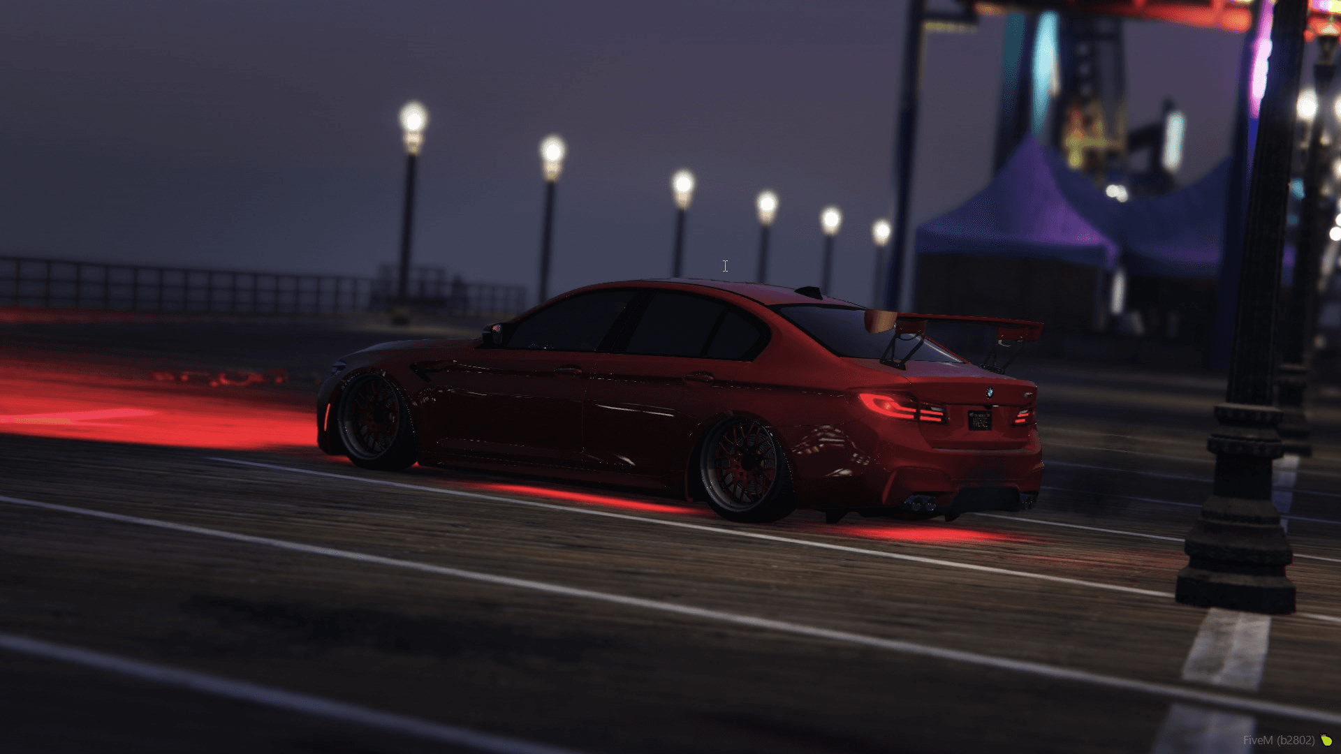 Customized BMW parked in the Oahu Roleplay game world